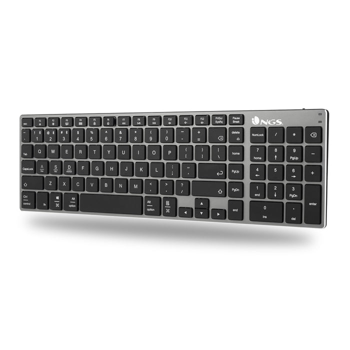 Ngs Fortune-Bt Teclado Multidispositivo Inalambrico Usb Bluetooth - Portugues - Silencioso - Teclas X-Type - Bateria
