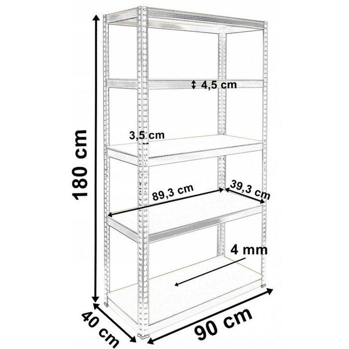EAN 5902838468678 - Topeshop REGAŁ G9040 soporte para almacenar herramientas de jardín Independiente Acero galvanizado, MDF imagen 6