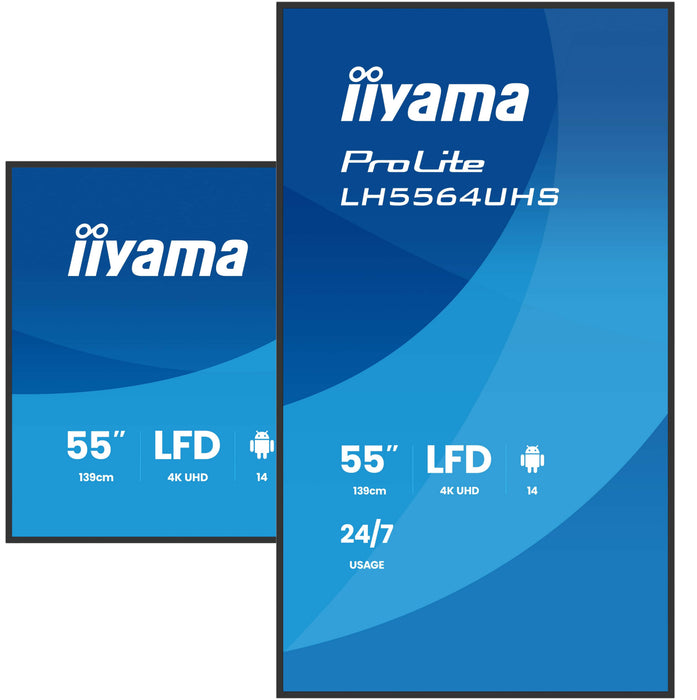 EAN 4948570125319 - iiyama LH5564UHS-B1AG pantalla de señalización Pantalla plana para señalización digital 139,7 cm (55") Wi imagen 5