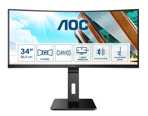 EAN 4038986118224 - AOC P2 CU34P2A pantalla para PC 86,4 cm (34") 3440 x 1440 Pixeles Quad HD LED Negro imagen 1