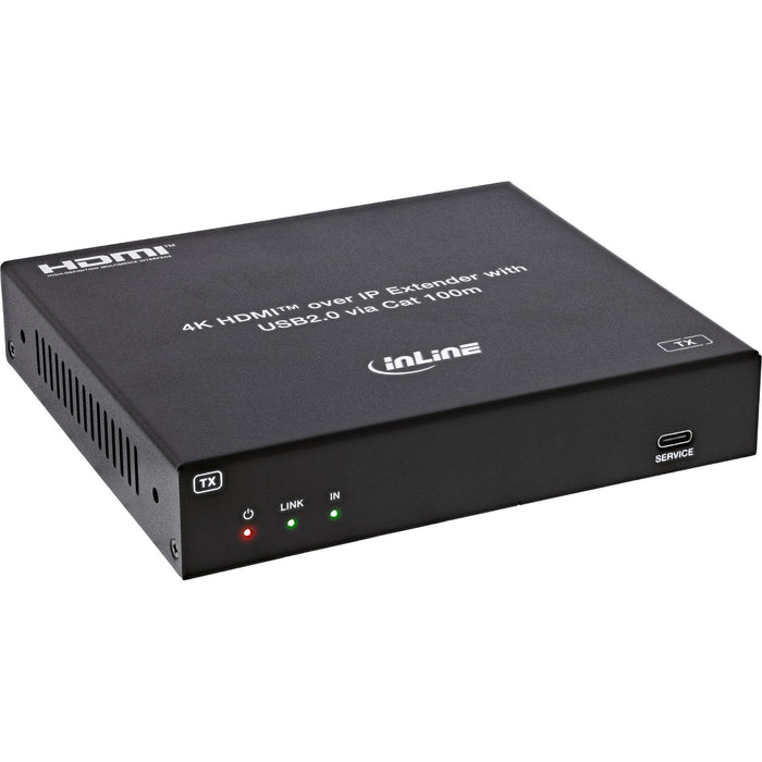 Kvm Extender Sobre Ip, Hdmi, 4k60hz, 100 M Transmisor Inline