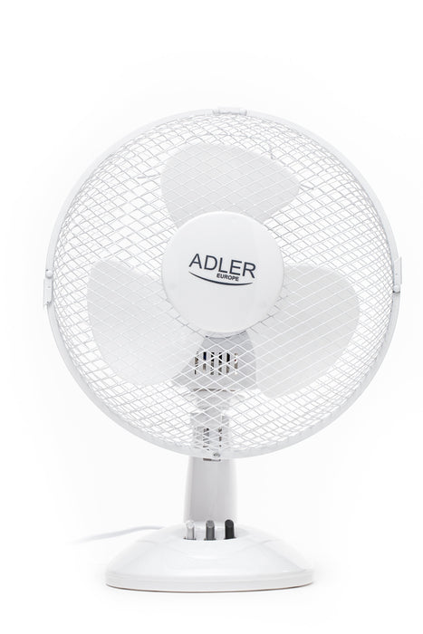 Adler Ad 7302 Desk Fan, Diameter 23cm, 2 Speed Settings, Up-Down Adjustment, Stable Base, Power 35w