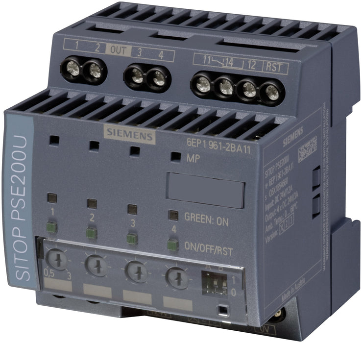 Siemens 6ep19612ba11 Sitop Pse200u 3a Selektivittsmodul 4-Kanalig Eing. 24vdc