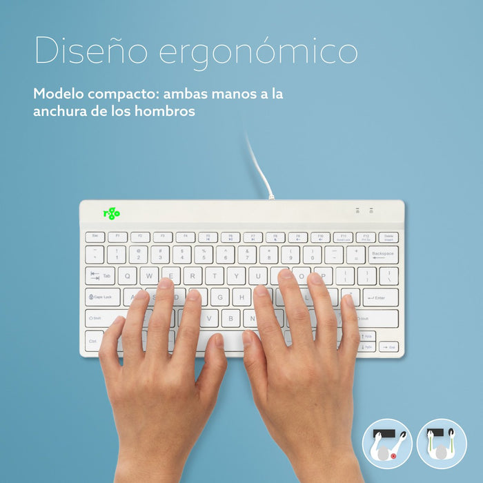 EAN 8719274491729 - R-Go Tools RGOCOUSWDWH teclado Oficina USB Inglés imagen 10