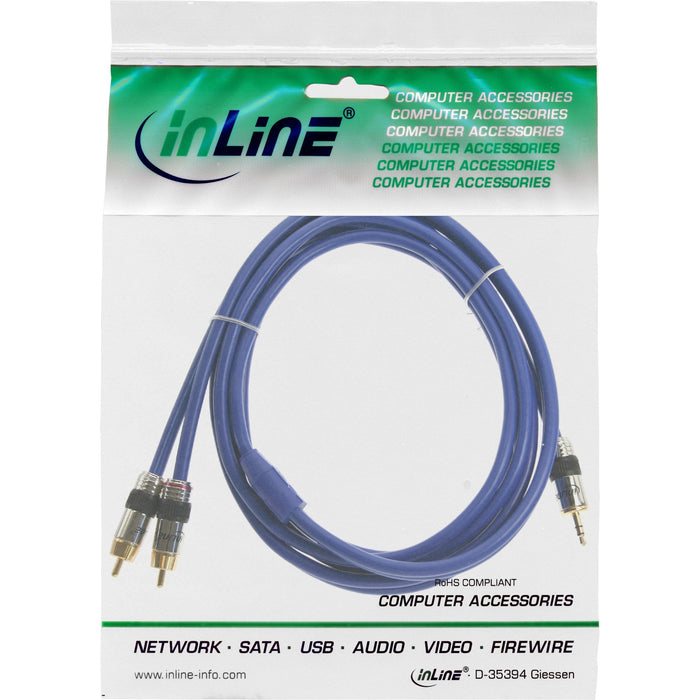 Cable De Audio Inline Premium 2x Rca Macho A 3.5mm Macho 1m