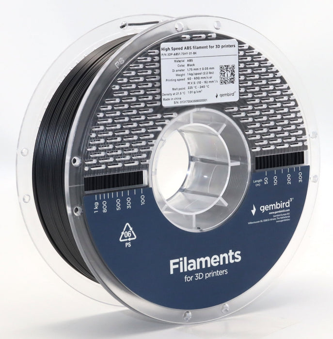 Gembird High Speed Abs Filament Negro 1.75 Mm 1 Kg