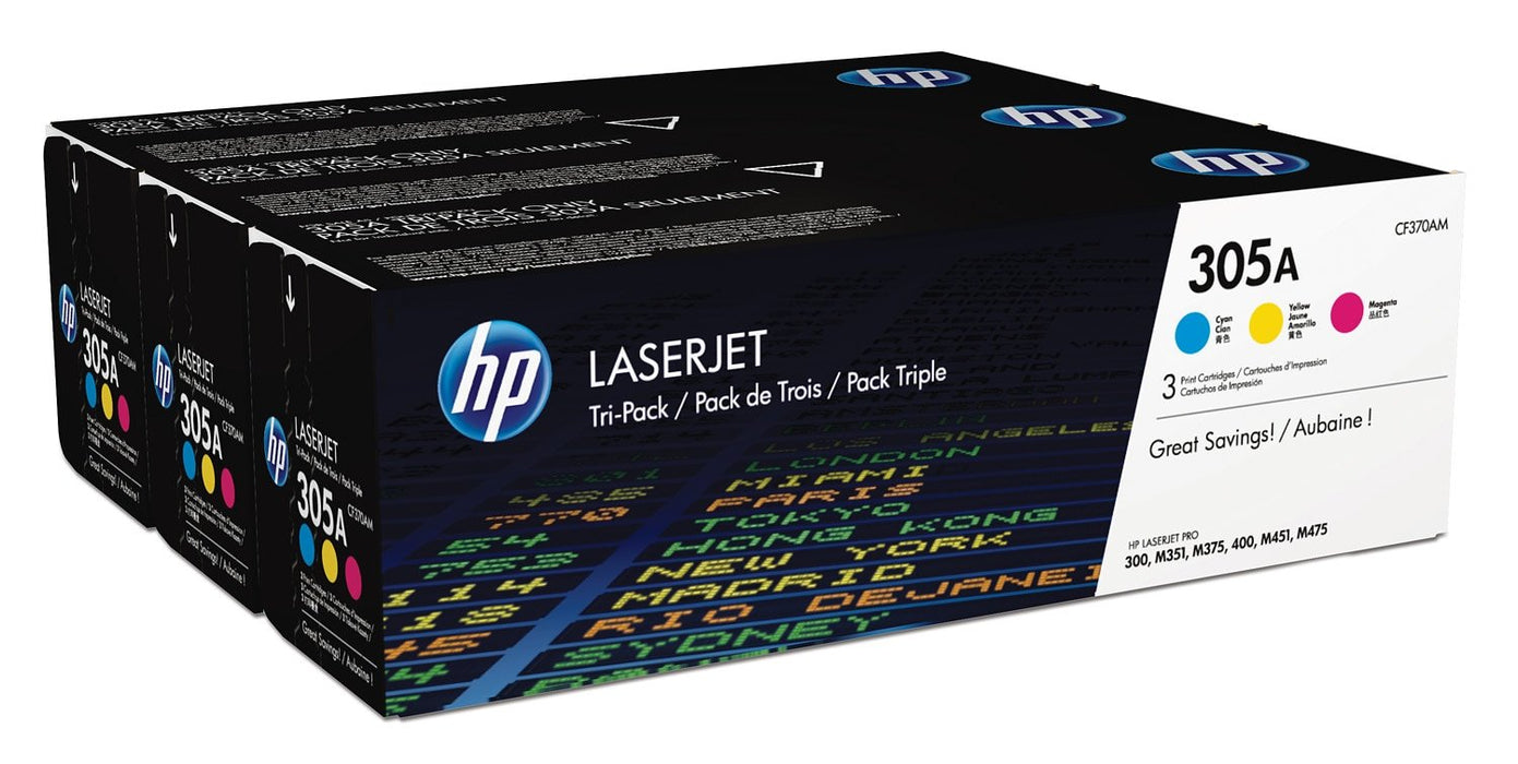 EAN 0887111403049 - HP 305A 3-pack Cyan/Magenta/Yellow Original LaserJet Toner Cartridges cartucho de tóner 3 pieza(s) Cian,  imagen 3