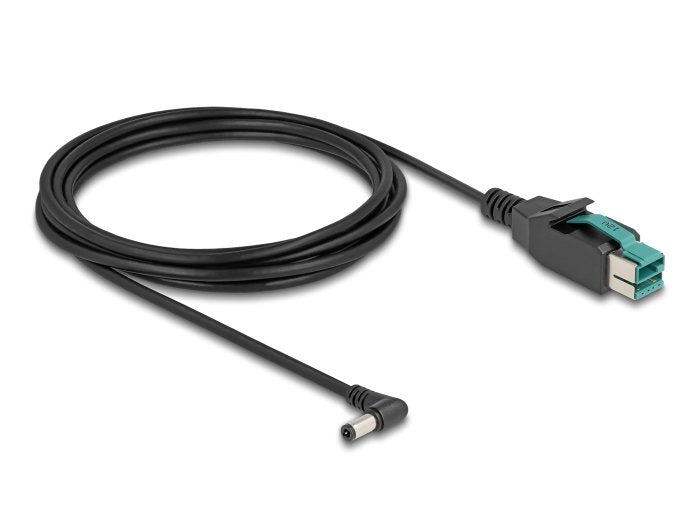 Delock 80611 Cable Poweredusb Macho 12 V A Dc 5,5 X 2,5 Mm Macho Sesgado 3 M