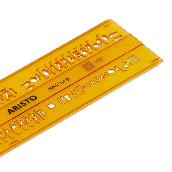 EAN 9003182530151 - Aristo AR5301/5 Amarillo Plástico Plantilla de letras/números imagen 3