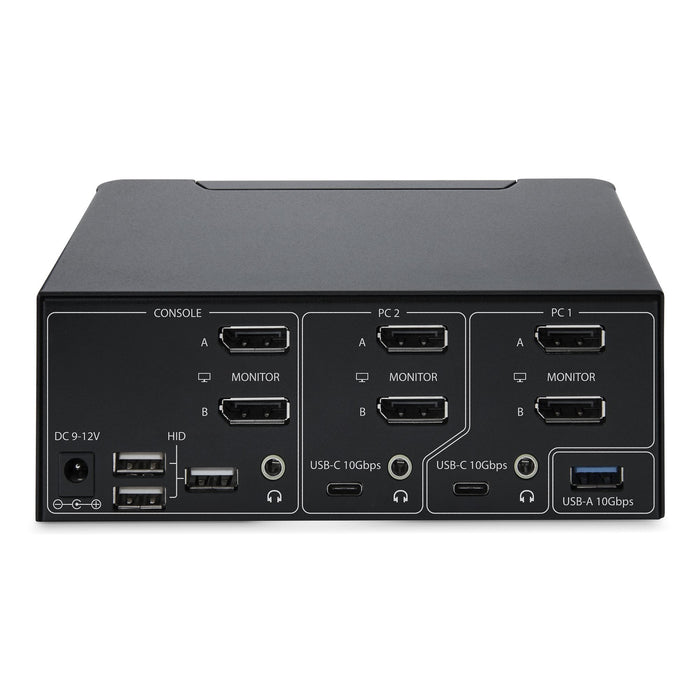 Startech.Com 2-Port Dual-Monitor Displayport Kvm Switch Dp 1.4 8k 60hz 4k 144hz 2x Usb 3.2 10gbps Ports Kvm Umschalter