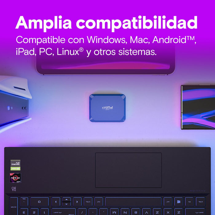 EAN 0649528942005 - Crucial X10 1 TB USB Tipo C USB 3.2 Gen 2x2 Azul imagen 5