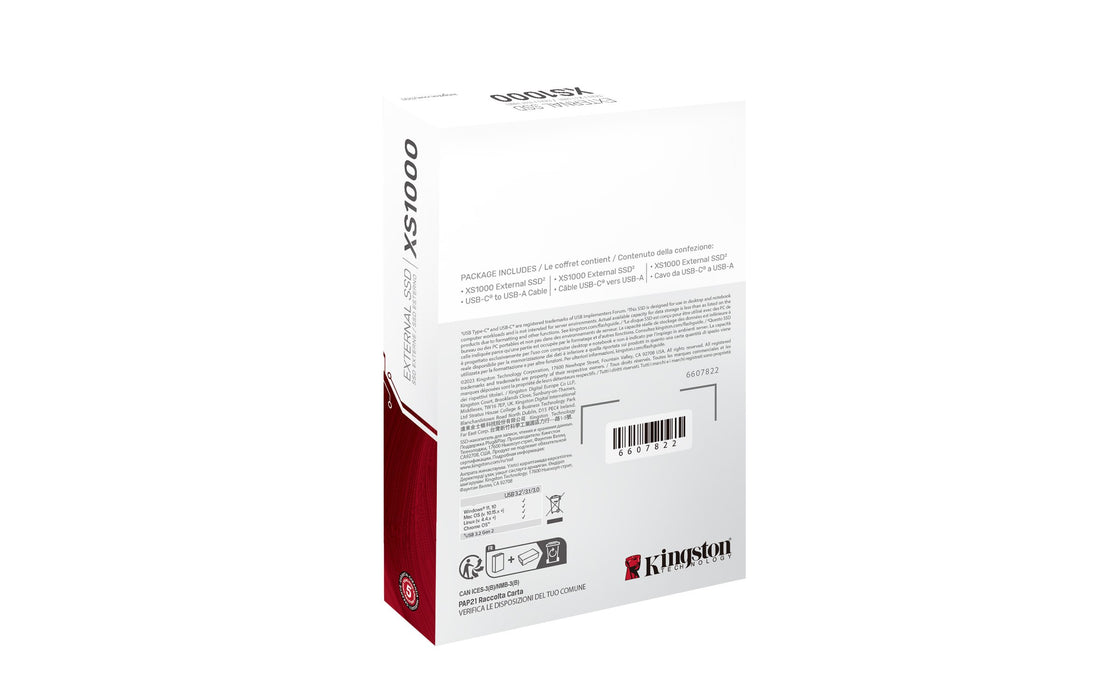 EAN 0740617338515 - Kingston Technology XS1000 USB Tipo C 3.2 Gen 2 (3.1 Gen 2) Negro imagen 4