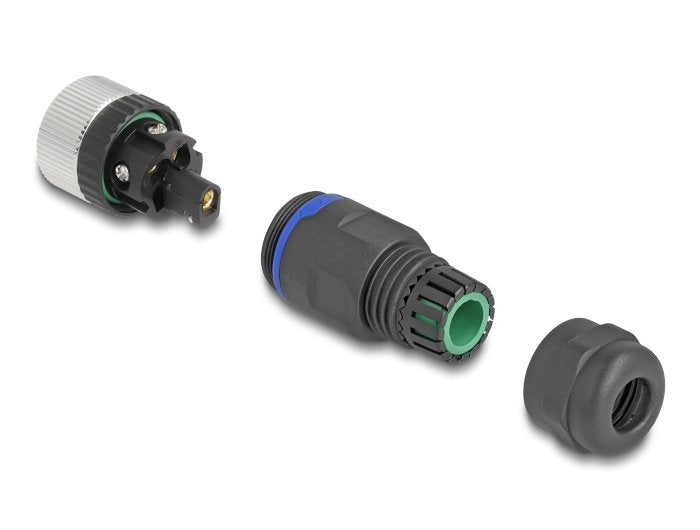 Delock 60537 M12 Conector Codificado A De 5 Pines Hembra Para Montaje Con Conexión Por Tornillo