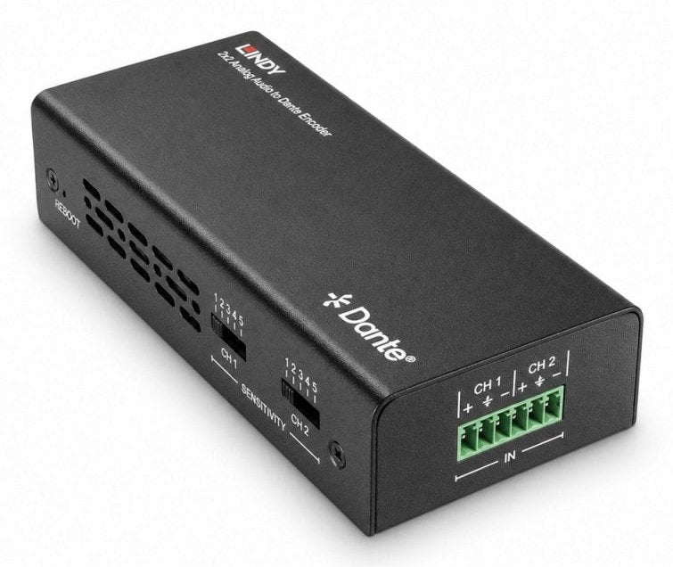 2ch Analog Audio To Dante  Encoder