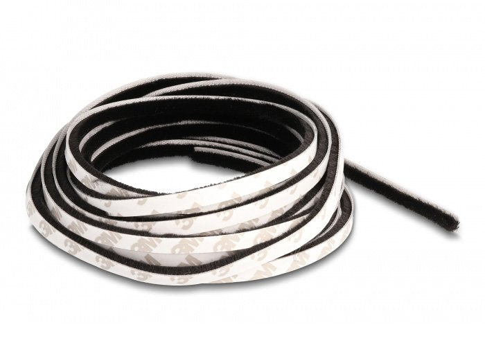Bürstenstreifen Selbstklebend 5 Mm - Länge 5 M Schwarz