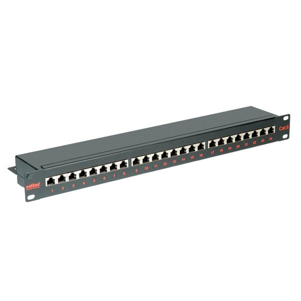 Roline Kat.6 Class E 48,26cm 19zoll-Patchpanel 24p Geschirmt Schwarz