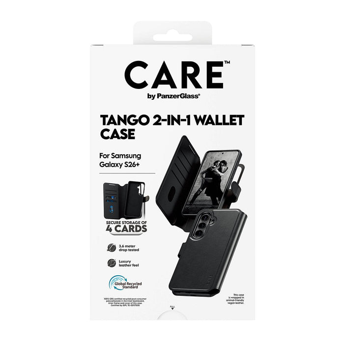 Panzerglass Care By ® Case Tango 2-In-1 Wallet M. Qi Samsung Galaxy S26+, Cover, Samsung, Samsung - Galaxy S26+, Transparent