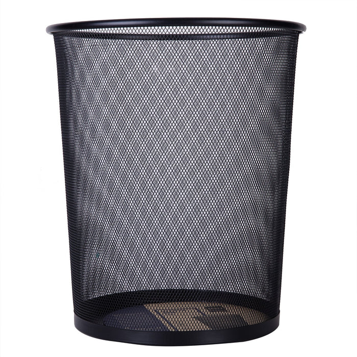 Deli Papelera Grande Metalica 295x240x347mm Negro