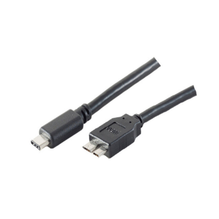 S-Impuls Usb-C Cable Adaptador, Micro-B, 3.0 Negro, 1m