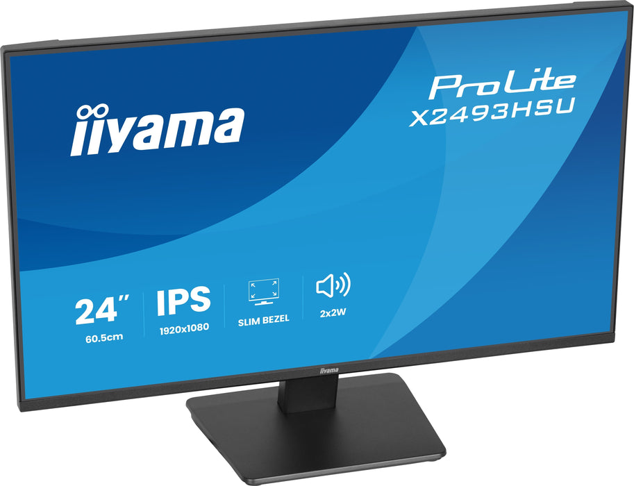 Iiyama 60.5cm 24" X2493hsu-B1 16:10 Hdmi+Dp+2xusb Ips