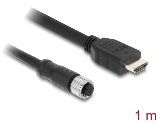 EAN 4043619812172 - DeLOCK 81217 cable para sensor y actuador 1 m M12 HDMI Negro imagen 2