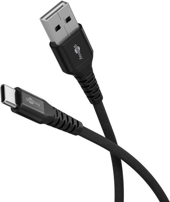 Cable  Goobay Usb 2.0, Conector Usb-A > Conector Usb-C Negro, 3 Metros 74528