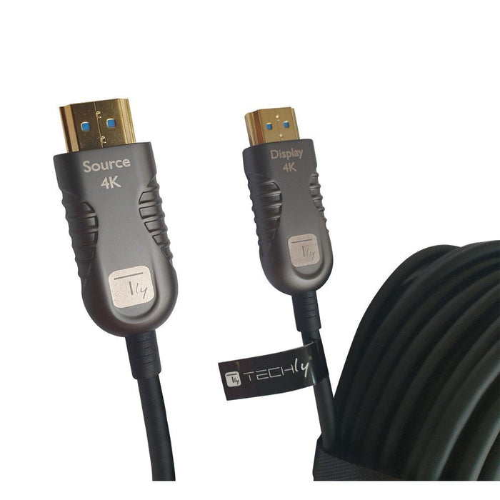 Techly Icoc Hdmi-Hy2-020 Cable Hdmi 2.0 4k60hz 20m Óptico Activo 18gbps