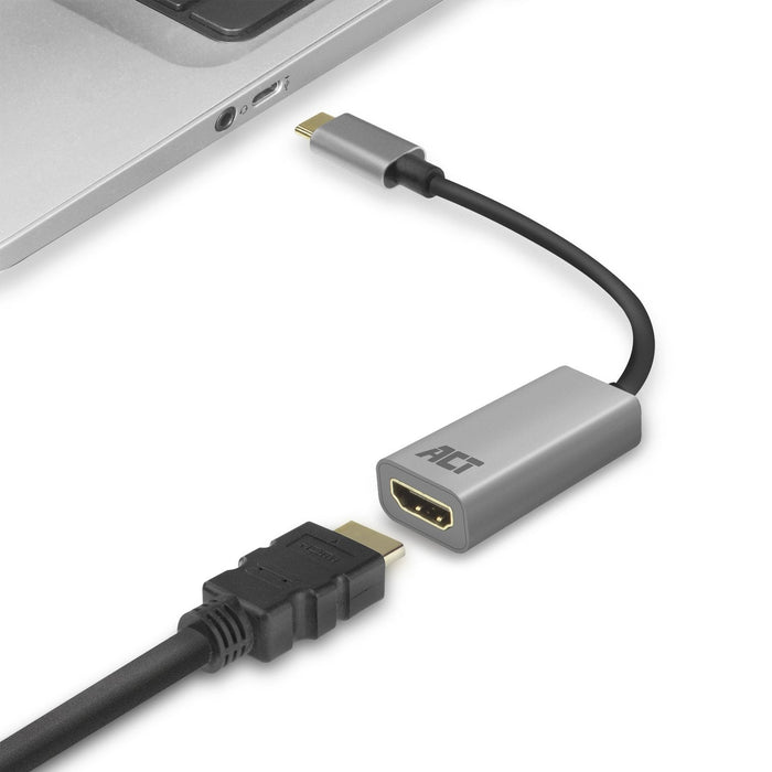 Adaptador Usb-C  Hdmi  4k  0,15 M  Aluminioconvertidor De Vídeo Y Audio De Usb-C A Hdmiresolución Máxima De 4096 X 2160 (4k) A 60 Hz