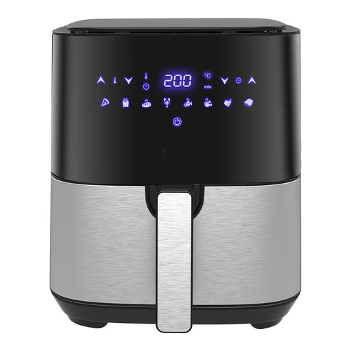 EAN 8425998077902 - EDM 07790 freidora Sencillo 5 L Independiente 1450 W Freidora de aire caliente Negro, Acero inoxidable imagen 2