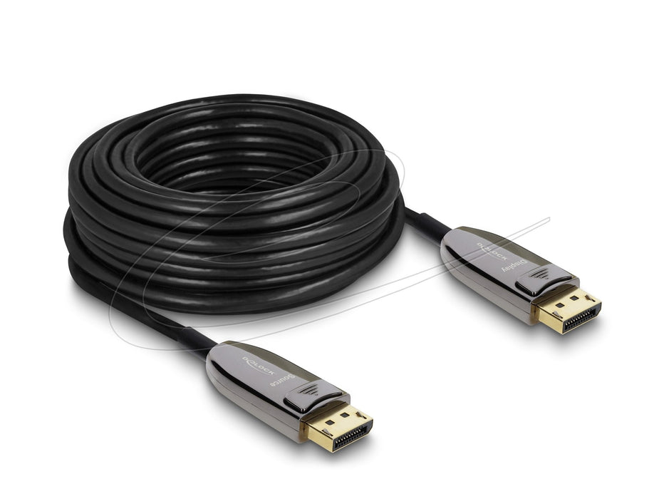 Delock Aktives Opticos Cable Displayport 2.1 8k 60 Hz 40 Gbps 15 M