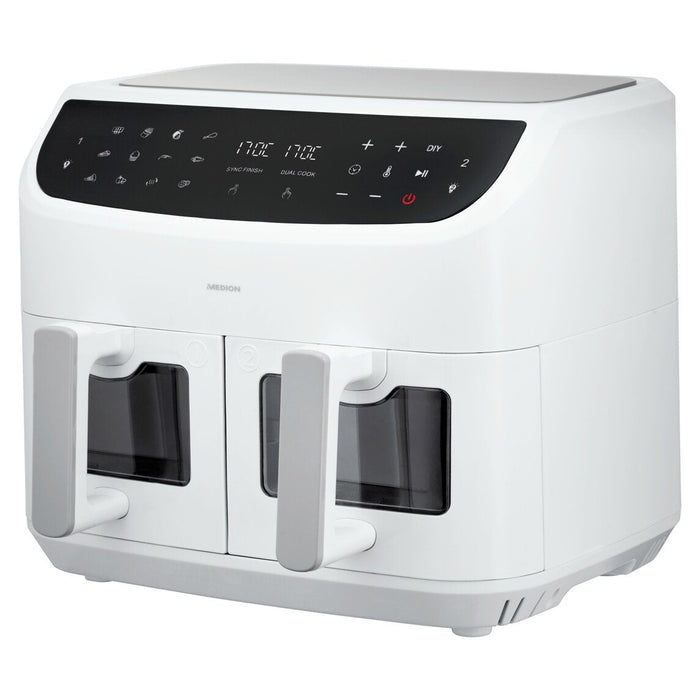 Freidora  Medion Doppel  Life P20 Md11760 Xxl (Blanco, 2.600 Watt, 2 Körbe Je 4,35 Liter) 50077283