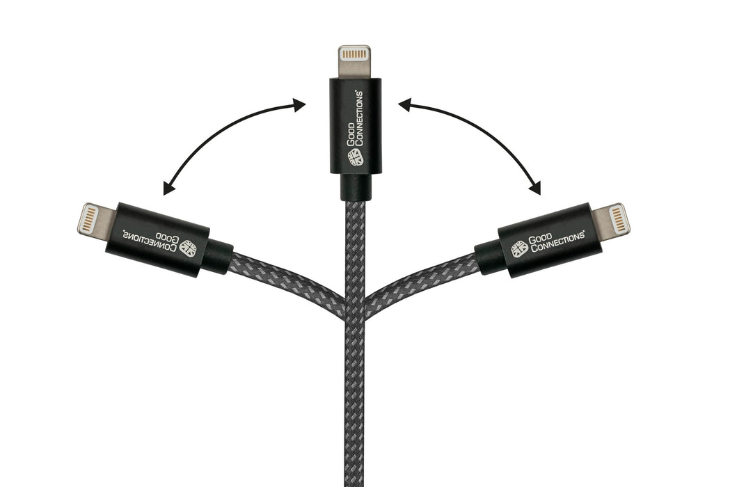 EAN 4014619881475 - Alcasa 2510-AL005S cable USB USB 2.0 1,8 m USB A USB C/Lightning Grafito imagen 4