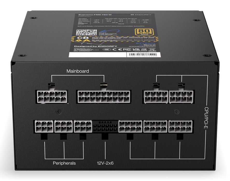 EAN 5903018668499 - ENDORFY Supremo FM6 750 W unidad de fuente de alimentación 24-pin ATX ATX Negro imagen 11