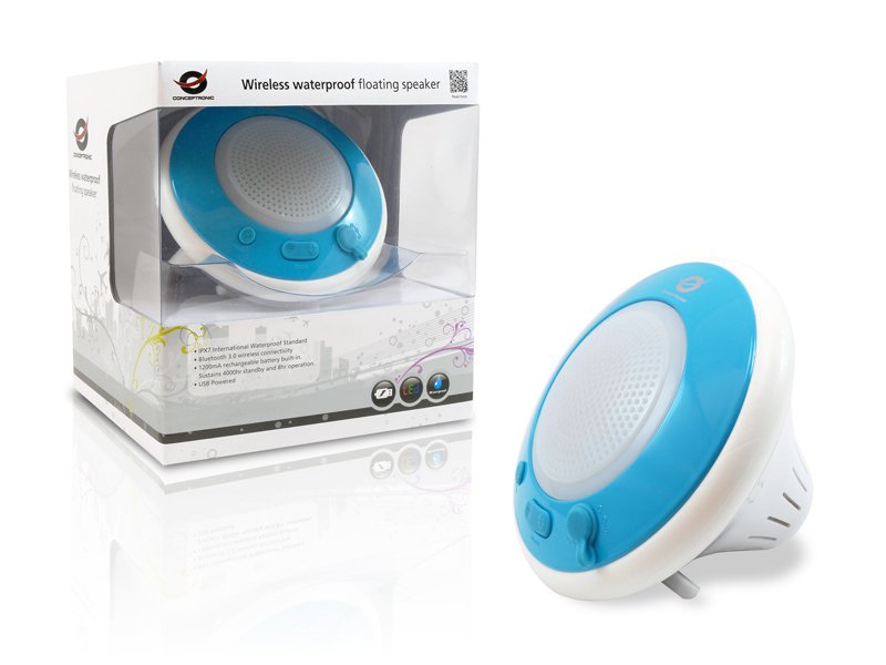 Conceptronic Cllwaprospkbl Wireless Waterproof Floating Speaker Ipx7 International Waterproof Standardbluetooth 3.0 Wireless Co