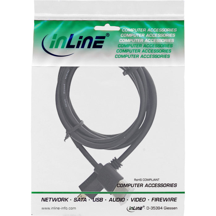 Cable Hdmi De Inline Con Ethernet Tipo A A D Macho Superfino Negro/Dorado 0,3 M