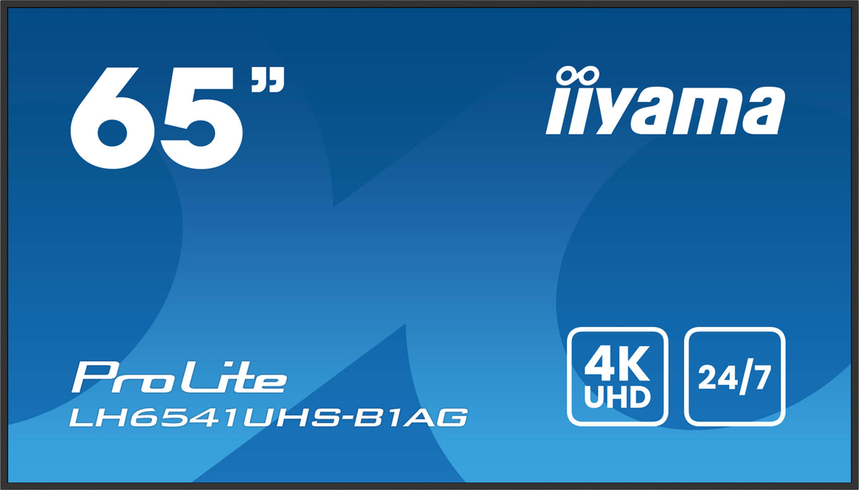 EAN 4948570124558 - iiyama LH6541UHS-B1AG pantalla de señalización 163,8 cm (64.5") LCD 500 cd / m² 4K Ultra HD Negro 24/7 imagen 2