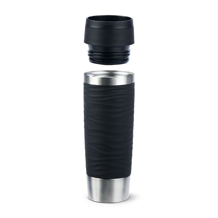 EAN 4009049545103 - EMSA Travel Mug Waves Grande 500 ml Negro, Acero inoxidable imagen 3
