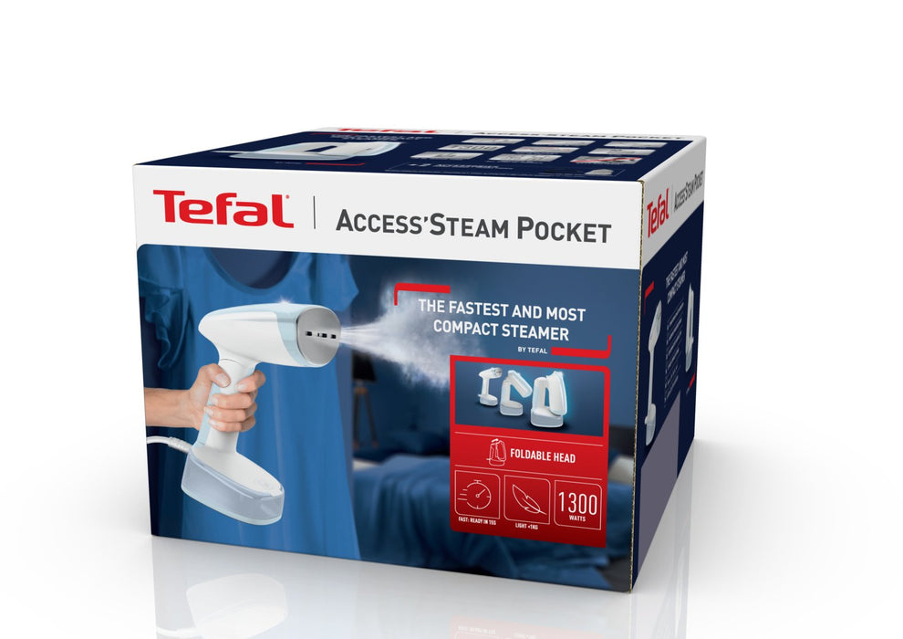 EAN 3121040087763 - Tefal Access Steam Pocket DT3041 Vaporizador manual de prendas 1300 W Azul, Blanco imagen 11