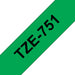 EAN 4977766692434 - Brother TZE-751 cinta para impresora de etiquetas Negro sobre verde imagen 1