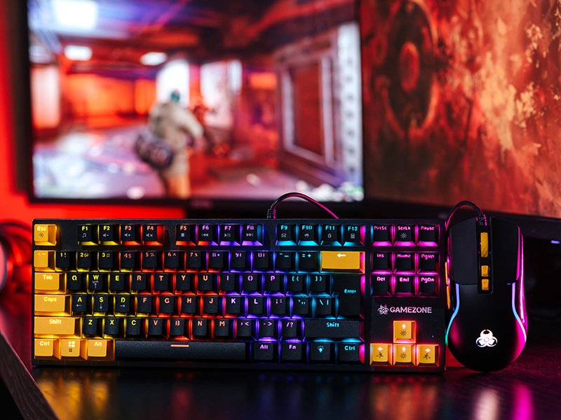 EAN 5907512873281 - Tracer HORNET 87 teclado Ratón incluido Juego USB QWERTY Inglés Negro, Amarillo imagen 6