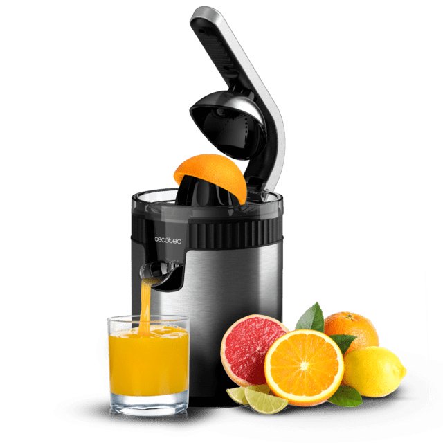 Cecotec Xqueeze Retrojuice 600 Steel 600 W Negro, Metálico