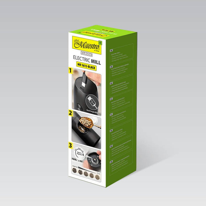 Mlynek Elektryczny Usb Maestro Mr-1615-Black