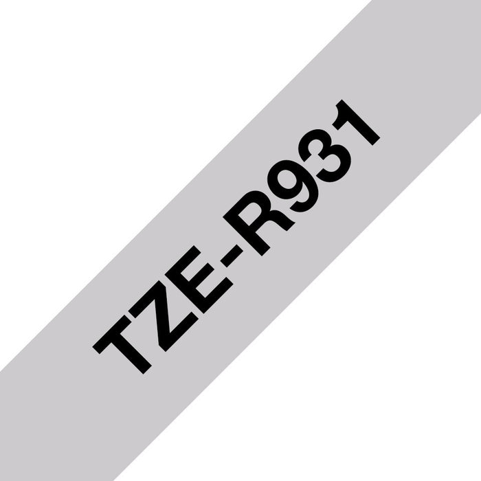 EAN 4977766802383 - Brother TZE-R931 cinta para impresora de etiquetas Negro sobre plata imagen 1
