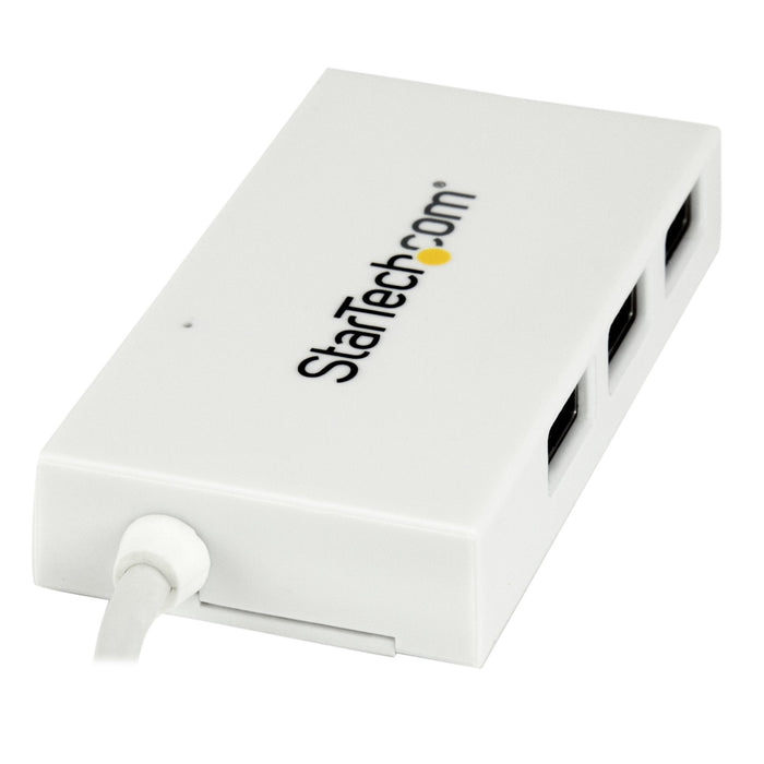 Hub Concentrador Usb 3.0 4     Perp Puertos Usb C Y Usb A Blanco