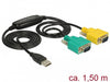 EAN 4043619634668 - DeLOCK 63466 cable de serie Negro, Verde, Amarillo 1,5 m USB tipo A DB-9 imagen 1