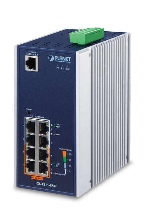 EAN 4711605281591 - PLANET IGS-4215-4P4T switch Gestionado L2/L4 Gigabit Ethernet (10/100/1000) Energía sobre Ethernet (PoE)  imagen 1