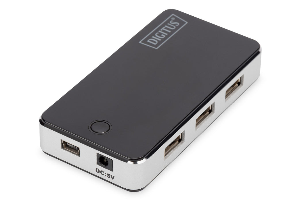EAN 4016032318859 - Digitus DA-70222 hub de interfaz 480 Mbit/s Negro, Plata imagen 1