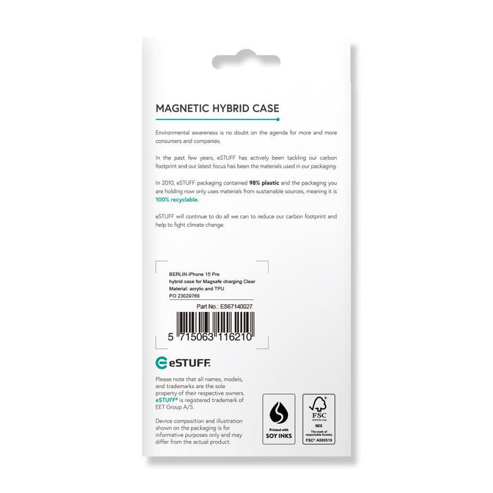 EAN 5715063116210 - eSTUFF ES67140027 funda para teléfono móvil 15,5 cm (6.1") Transparente imagen 8