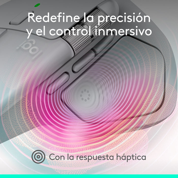 Ratón Logitech Mx Master 4 For Mac, Bluetooth Ergonómico Con Respuesta Háptica Avanzada, Desplazamiento Ultrarrápido, Carga Usb-C, Macos, Ipados, Windows - Plateado Blanco