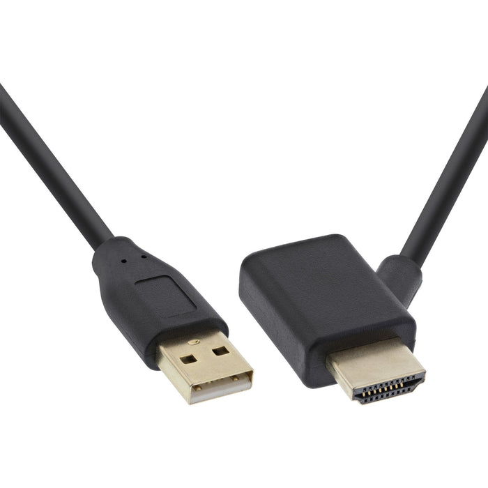 Adaptador Inline Hdmi M/F Con Inyector De Alimentación Usb-A 0,5 M